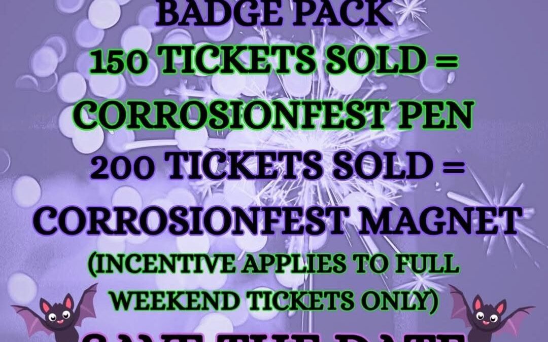 We are very pleased to say that the CorrosionFest 2026 badge pack…